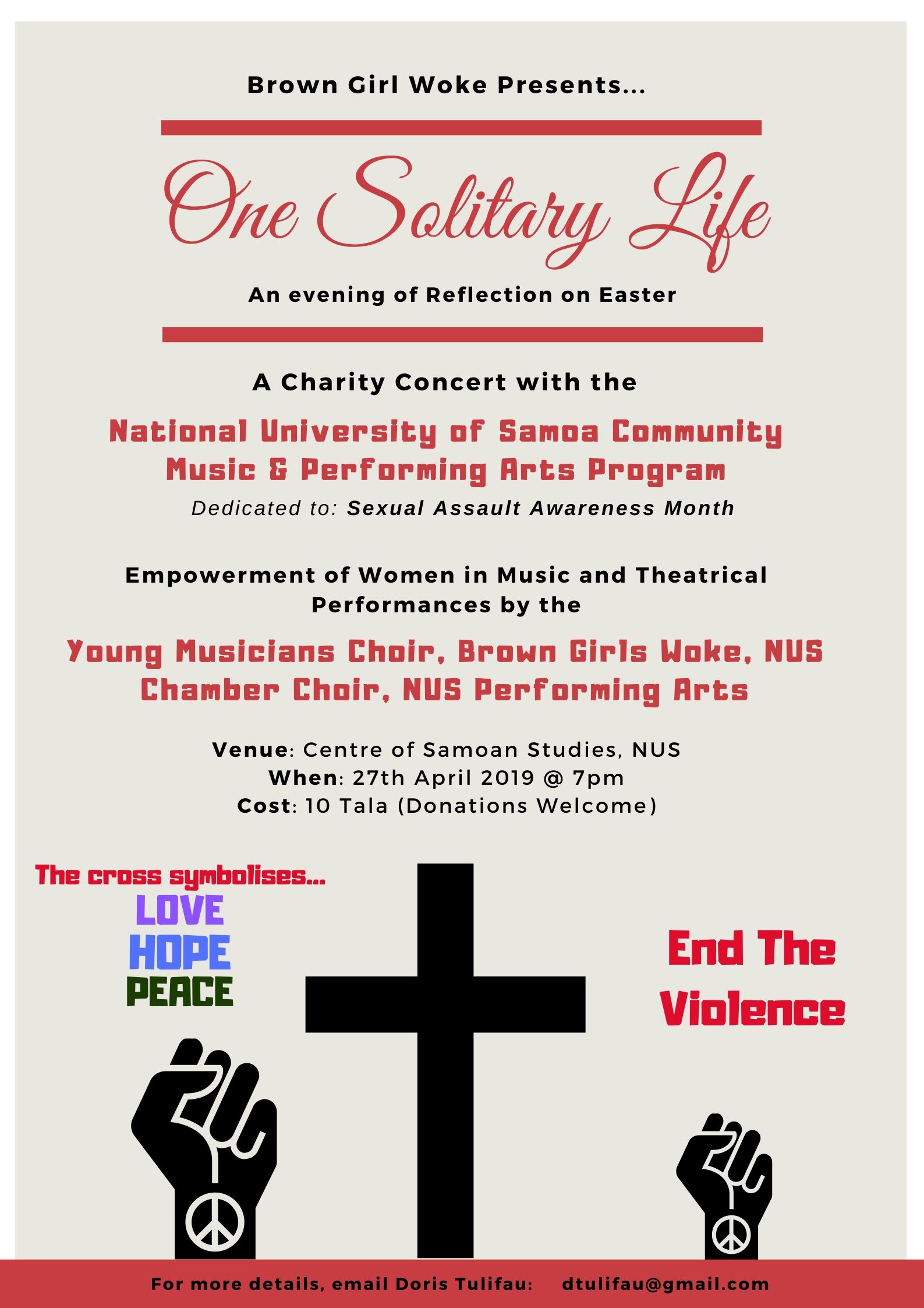 One Solitary Life – Charity Concert