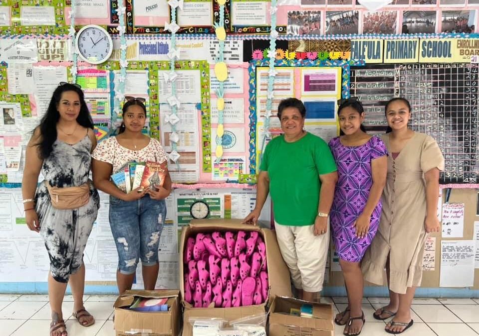 Donations of Books and Shoes to Schools