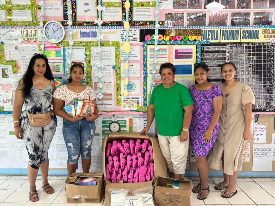Donations of Books and Shoes to Schools